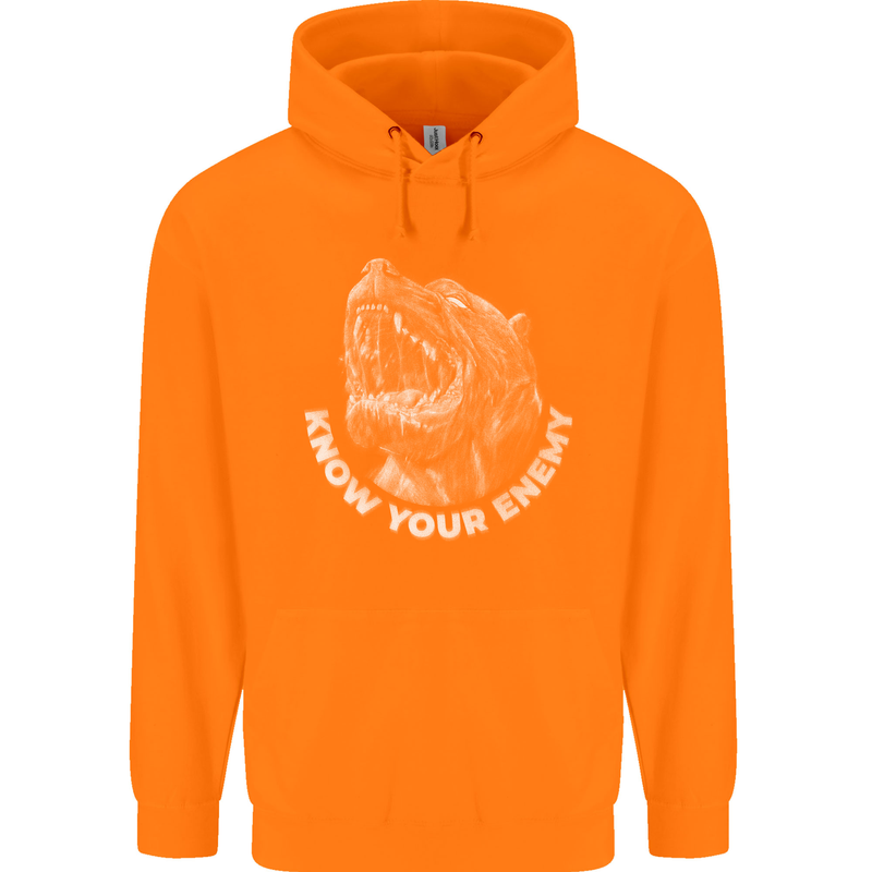 Know Your Enemy Staffy Staffordshire Terrier Childrens Kids Hoodie Orange