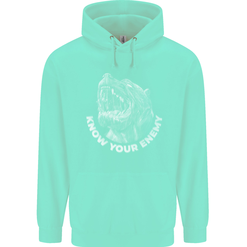 Know Your Enemy Staffy Staffordshire Terrier Childrens Kids Hoodie Peppermint