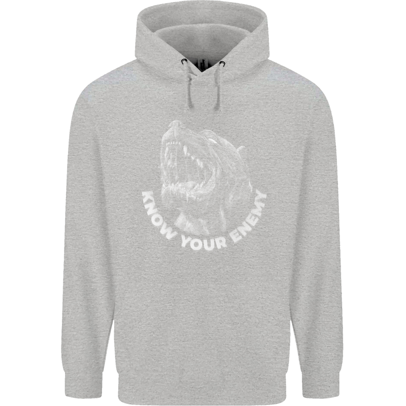 Know Your Enemy Staffy Staffordshire Terrier Childrens Kids Hoodie Sports Grey