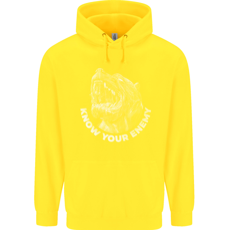 Know Your Enemy Staffy Staffordshire Terrier Childrens Kids Hoodie Yellow