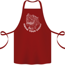 Know Your Enemy Staffy Staffordshire Terrier Cotton Apron 100% Organic Maroon