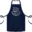 Know Your Enemy Staffy Staffordshire Terrier Cotton Apron 100% Organic Navy Blue