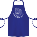 Know Your Enemy Staffy Staffordshire Terrier Cotton Apron 100% Organic Royal Blue