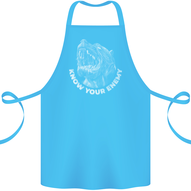 Know Your Enemy Staffy Staffordshire Terrier Cotton Apron 100% Organic Turquoise