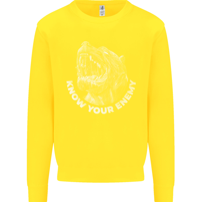 Know Your Enemy Staffy Staffordshire Terrier Kids Sweatshirt Jumper Yellow