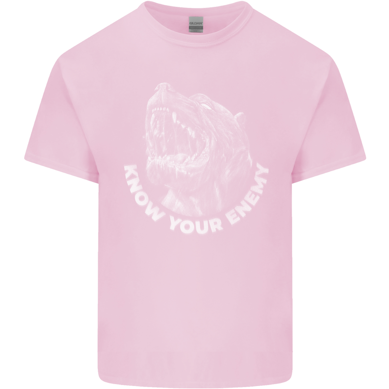 Know Your Enemy Staffy Staffordshire Terrier Kids T-Shirt Childrens Light Pink