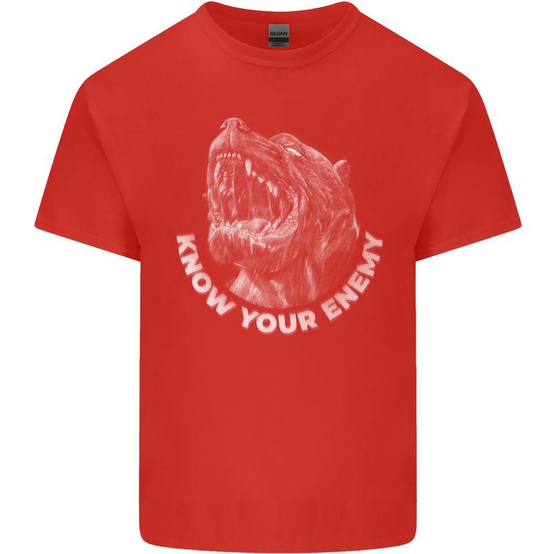 Know Your Enemy Staffy Staffordshire Terrier Kids T-Shirt Childrens Red