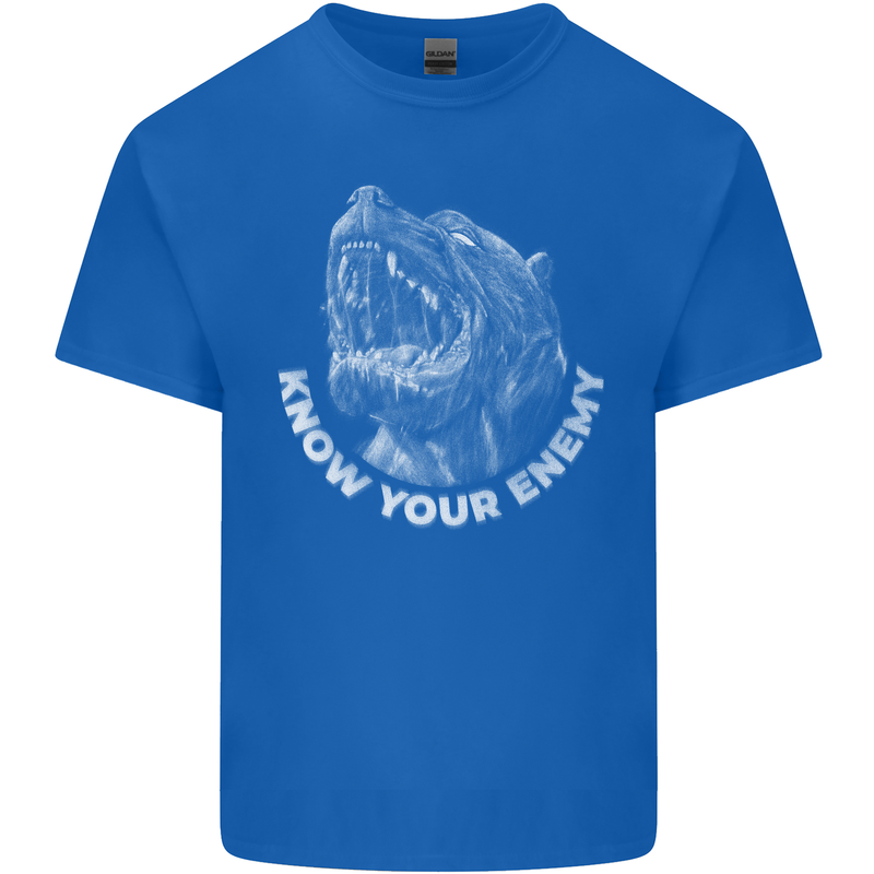Know Your Enemy Staffy Staffordshire Terrier Kids T-Shirt Childrens Royal Blue