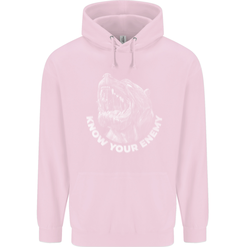 Know Your Enemy Staffy Staffordshire Terrier Mens 80% Cotton Hoodie Light Pink