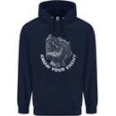Know Your Enemy Staffy Staffordshire Terrier Mens 80% Cotton Hoodie Navy Blue