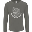 Know Your Enemy Staffy Staffordshire Terrier Mens Long Sleeve T-Shirt Charcoal