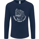 Know Your Enemy Staffy Staffordshire Terrier Mens Long Sleeve T-Shirt Navy Blue
