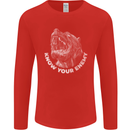 Know Your Enemy Staffy Staffordshire Terrier Mens Long Sleeve T-Shirt Red