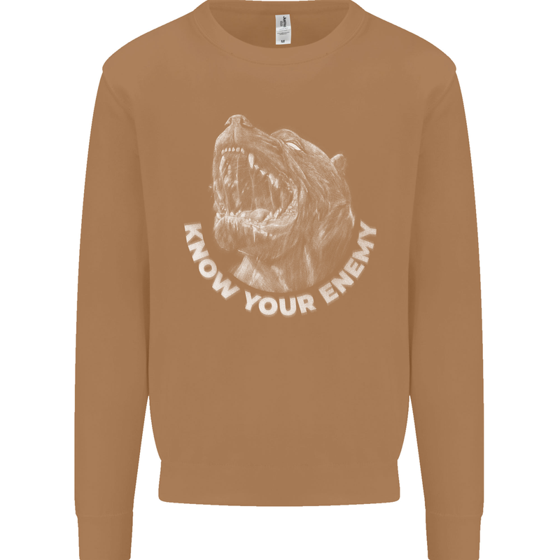 Know Your Enemy Staffy Staffordshire Terrier Mens Sweatshirt Jumper Caramel Latte