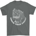 Know Your Enemy Staffy Staffordshire Terrier Mens T-Shirt 100% Cotton Charcoal