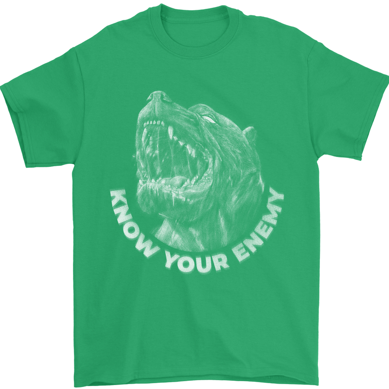 Know Your Enemy Staffy Staffordshire Terrier Mens T-Shirt 100% Cotton Irish Green