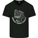 Know Your Enemy Staffy Staffordshire Terrier Mens V-Neck Cotton T-Shirt Black