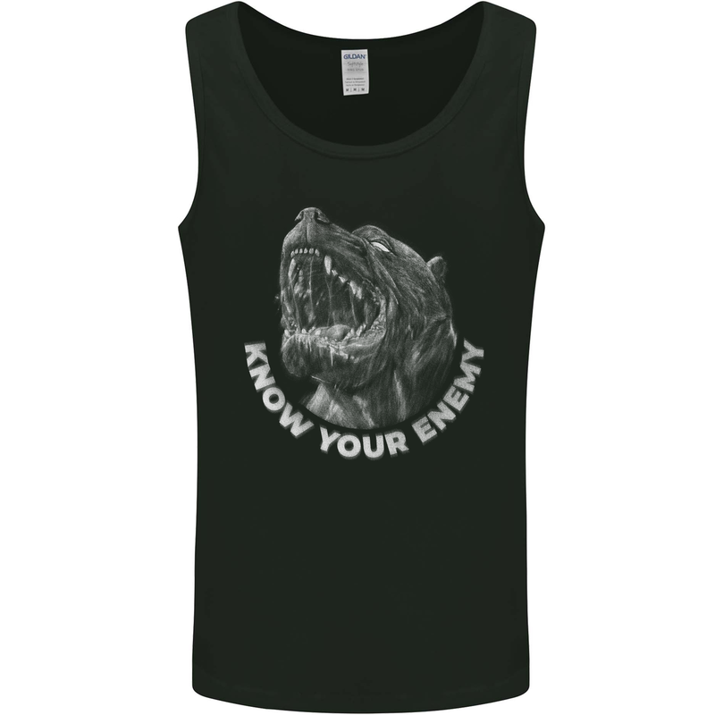 Know Your Enemy Staffy Staffordshire Terrier Mens Vest Tank Top Black