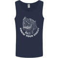 Know Your Enemy Staffy Staffordshire Terrier Mens Vest Tank Top Navy Blue