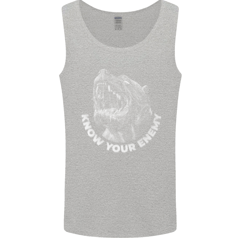 Know Your Enemy Staffy Staffordshire Terrier Mens Vest Tank Top Sports Grey