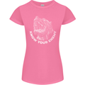 Know Your Enemy Staffy Staffordshire Terrier Womens Petite Cut T-Shirt Azalea
