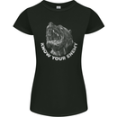 Know Your Enemy Staffy Staffordshire Terrier Womens Petite Cut T-Shirt Black