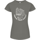 Know Your Enemy Staffy Staffordshire Terrier Womens Petite Cut T-Shirt Charcoal