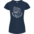 Know Your Enemy Staffy Staffordshire Terrier Womens Petite Cut T-Shirt Navy Blue