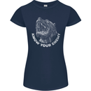 Know Your Enemy Staffy Staffordshire Terrier Womens Petite Cut T-Shirt Navy Blue