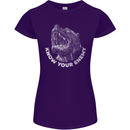 Know Your Enemy Staffy Staffordshire Terrier Womens Petite Cut T-Shirt Purple
