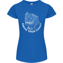 Know Your Enemy Staffy Staffordshire Terrier Womens Petite Cut T-Shirt Royal Blue