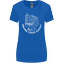 Know Your Enemy Staffy Staffordshire Terrier Womens Wider Cut T-Shirt Royal Blue
