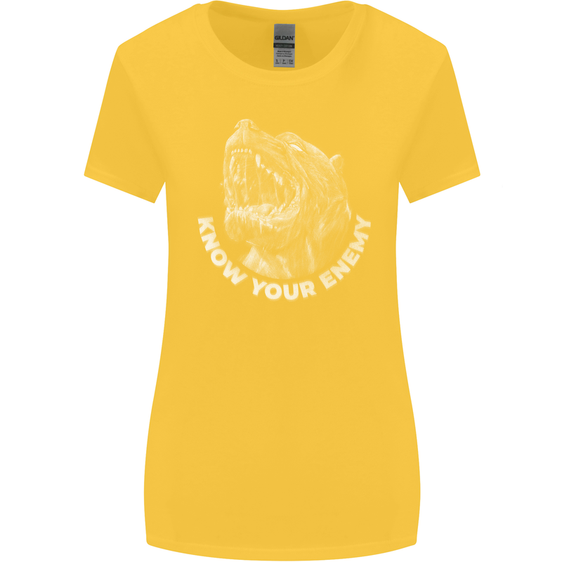 Know Your Enemy Staffy Staffordshire Terrier Womens Wider Cut T-Shirt Yellow