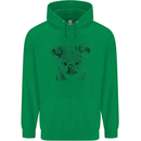 Koala Bear Sketch Ecology Environment Childrens Kids Hoodie Irish Green