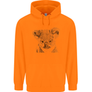Koala Bear Sketch Ecology Environment Childrens Kids Hoodie Orange