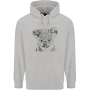 Koala Bear Sketch Ecology Environment Childrens Kids Hoodie Sports Grey