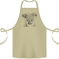 Koala Bear Sketch Ecology Environment Cotton Apron 100% Organic Khaki