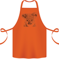 Koala Bear Sketch Ecology Environment Cotton Apron 100% Organic Orange