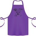 Koala Bear Sketch Ecology Environment Cotton Apron 100% Organic Purple