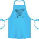Koala Bear Sketch Ecology Environment Cotton Apron 100% Organic Turquoise