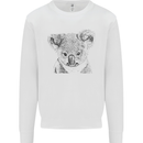 Koala Bear Sketch Ecology Environment Kids Sweatshirt Jumper White