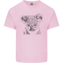 Koala Bear Sketch Ecology Environment Kids T-Shirt Childrens Light Pink