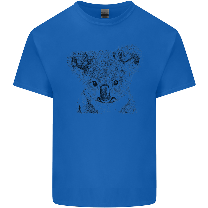 Koala Bear Sketch Ecology Environment Kids T-Shirt Childrens Royal Blue