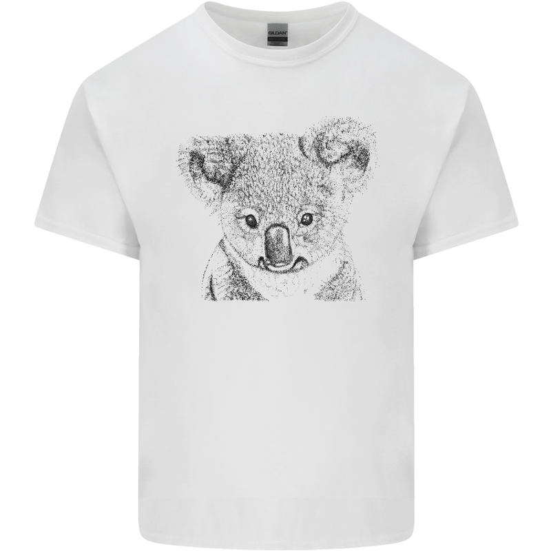 Koala Bear Sketch Ecology Environment Kids T-Shirt Childrens White