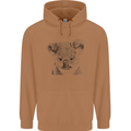 Koala Bear Sketch Ecology Environment Mens 80% Cotton Hoodie Caramel Latte