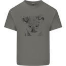 Koala Bear Sketch Ecology Environment Mens Cotton T-Shirt Tee Top Charcoal