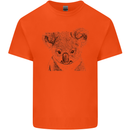 Koala Bear Sketch Ecology Environment Mens Cotton T-Shirt Tee Top Orange