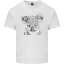 Koala Bear Sketch Ecology Environment Mens Cotton T-Shirt Tee Top White