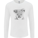 Koala Bear Sketch Ecology Environment Mens Long Sleeve T-Shirt White