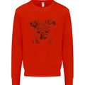 Koala Bear Sketch Ecology Environment Mens Sweatshirt Jumper Bright Red
